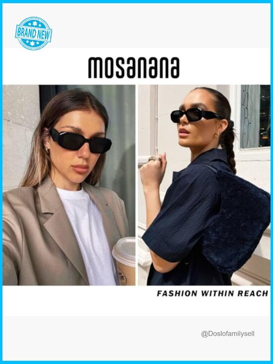 Retro Rectangle Sunglasses Avant-Garde UV400 Protection Classic Vintage Style main image 4